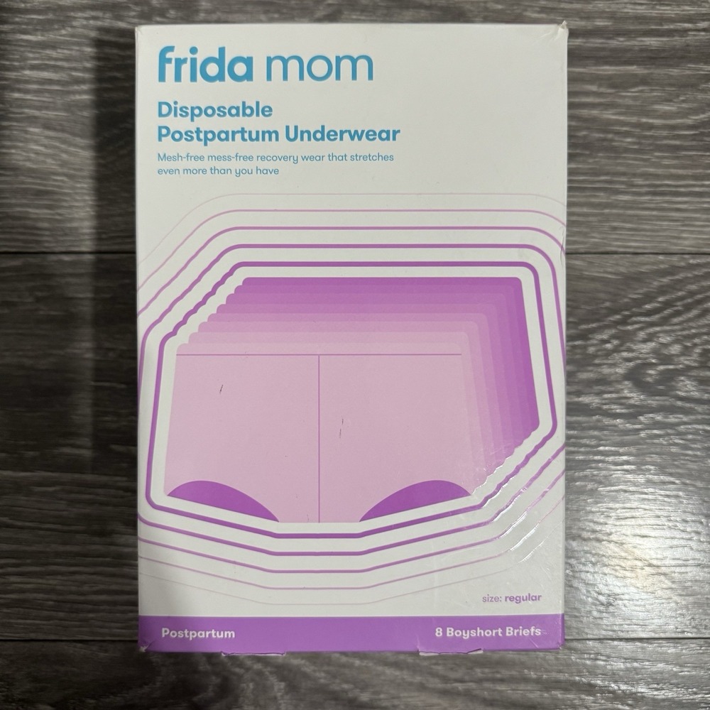 Frida Mom Women's‎ Boyshorts Grey 8-Pack Regular Size Postpartum